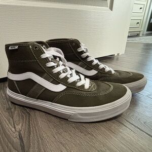 Vans Gilbert Crockett Green Olive High-Top Sneakers Skate Shoe Pop Cush 6.5 mens